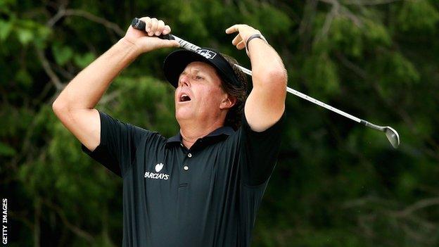 Phil Mickelson during the 2013 US Open where he was runner-up to Justin Rose