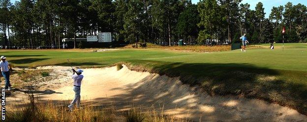 Pinehurst's Number 2 course for the 2014 US Open measures 7,565 yards