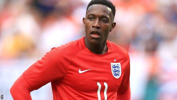 England forward Danny Welbeck in action in the friendly against Honduras