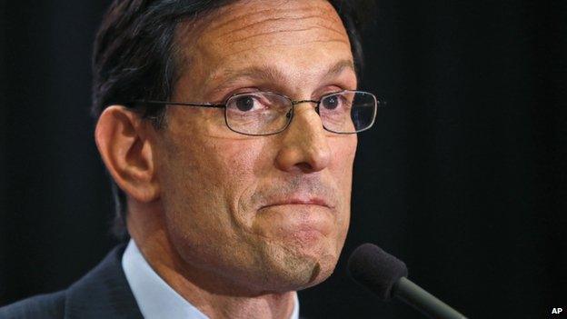 House Majority Leader Eric Cantor appeared in Richmond, Virginia, on 10 June 2014