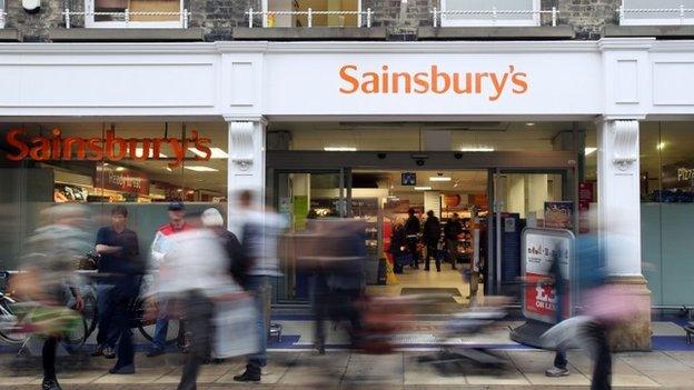 A general view of a Sainsbury"s supermarket in Cambridge