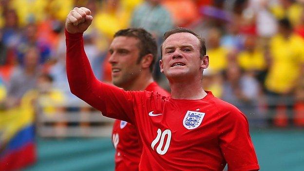 England striker Wayne Rooney