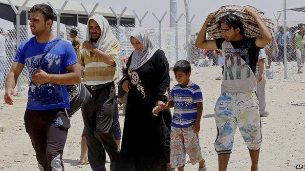 Refugees fleeing from Mosul