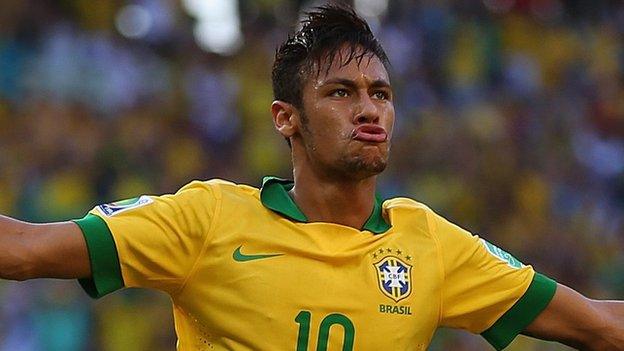 Neymar scores in Confed Cup