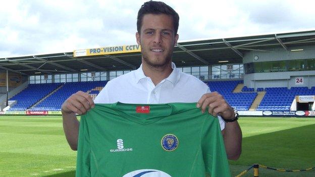 Shrewsbury Town keeper Jayson Leutwiler