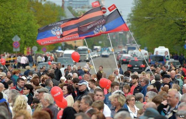 Flags waved at Victory Day rally in Riga in May