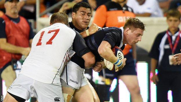 Finn Russell in action for Scotland against USA