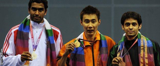 [L-R] Rajiv Ouseph, Lee Chong Wei and Parapulli Kashyap