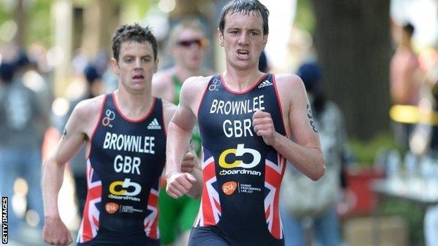 Brothers Jonathan and Alistair Brownlee