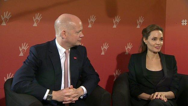 William Hague and Angelina Jolie