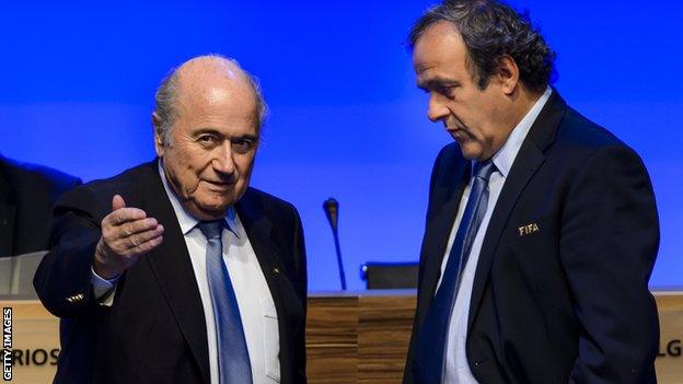 Sepp Blatter and Michel Platini