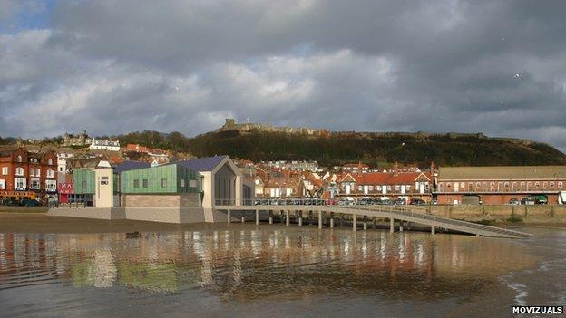 Artists' impression of Scarborough lifeboat station