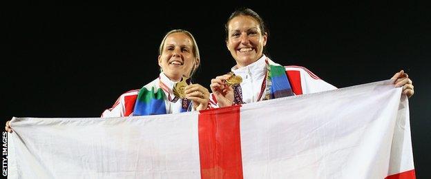 Ellen Falkner (L) with Amy Monkhouse