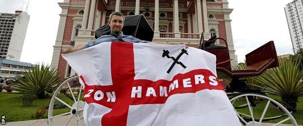 England fan in Manaus