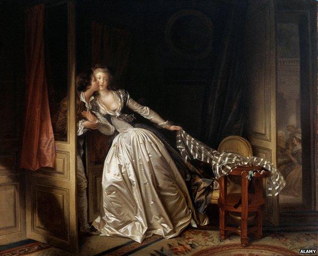 "The Stolen Kiss", Jean-Honore Fragonard