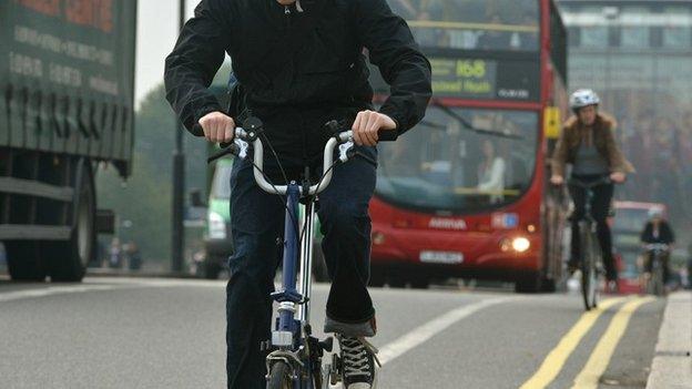 Cyclists in London