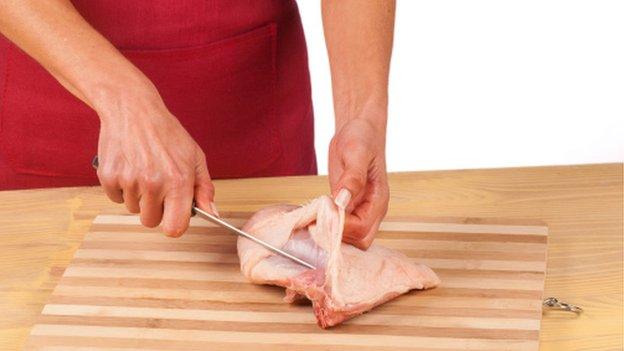Preparing chicken
