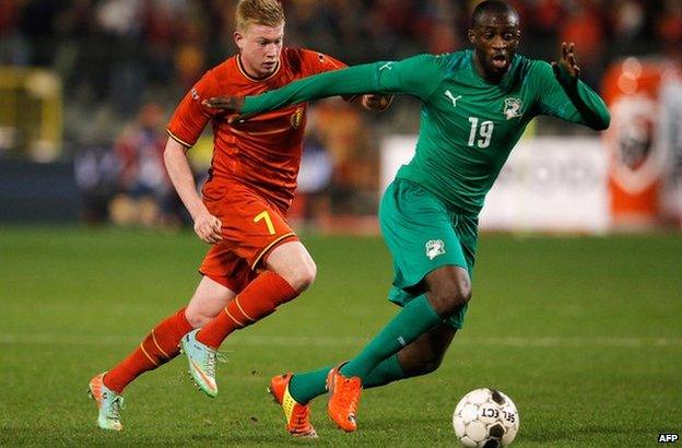 Yaya Toure in action for Ivory Coast