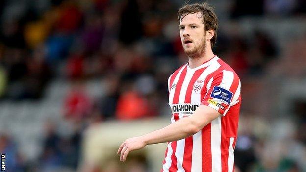 Ryan McBride scored two first-half goals for Derry City