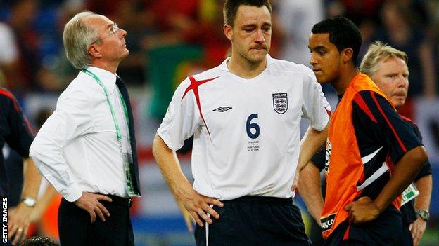 Sven-Goran Eriksson, John Terry and Theo Walcott