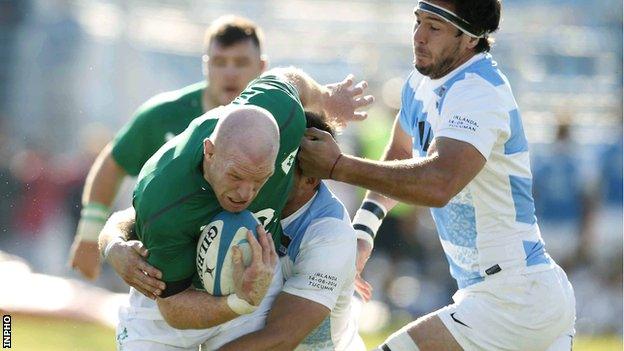 Ireland lock Paul O'Connell was winning his 94th cap in the second Test