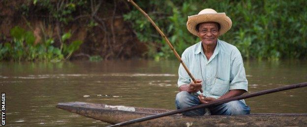 A fisherman in Cuiaba