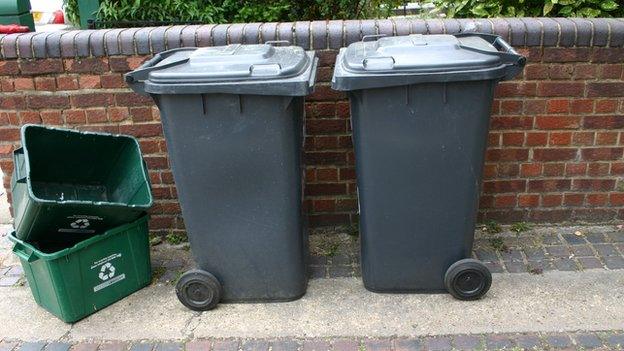 Wheelie bins and boxes