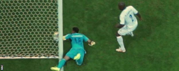 Goalline technology ruled that France striker Karim Benzema's effort against Honduras had crossed the line