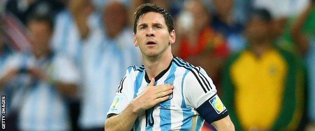 Argentina captain Lionel Messi has 39 goals in 87 internationals