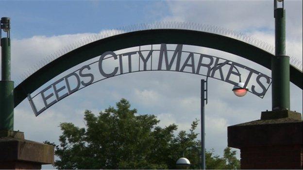 Leeds market sign