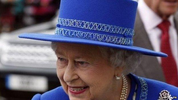 Queen Elizabeth attending a polo tournament in Berkshire