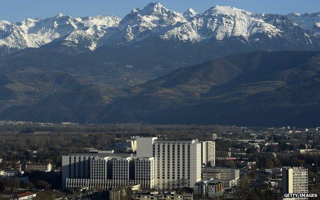 Grenoble's University Hospital Centre seen in January 2014