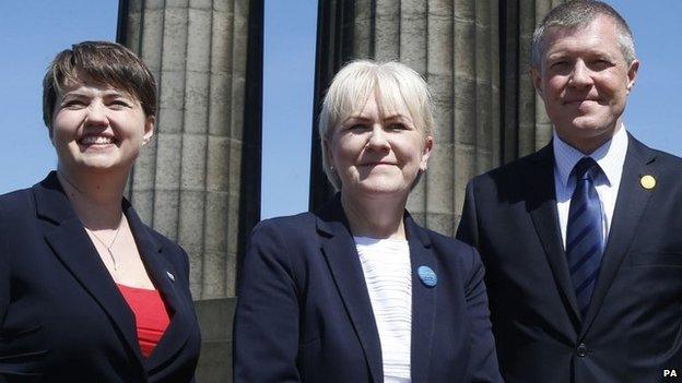 Ruth Davidson, Johann Lamont and Willie Rennie