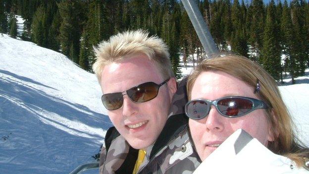 Colin Marr and his mother, Margaret on holiday in California 2007