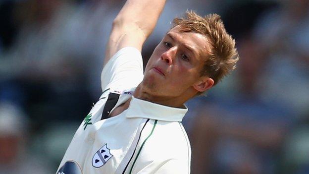 Worcestershire fast bowler Charlie Morris