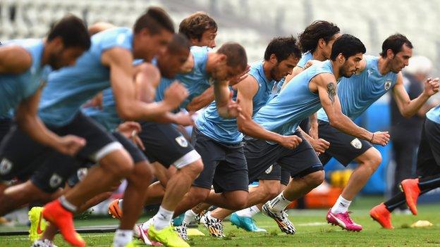 Uruguay during training