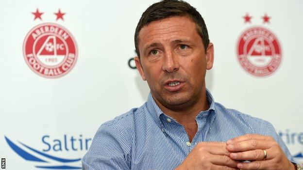 Aberdeen manager Derek McInnes ahead of his team's trip to Dublin