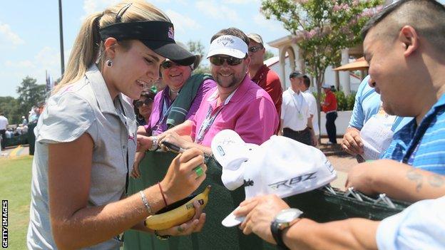 Lexi Thompson at the US Open at Pinehurst