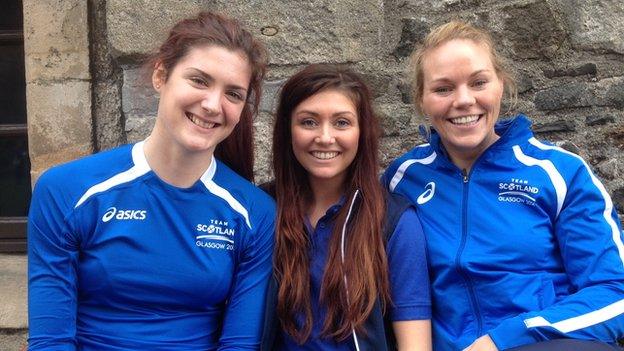 Scottish Thistles Gemma Sole, Samantha Murphy and Fiona Moore-McGrath