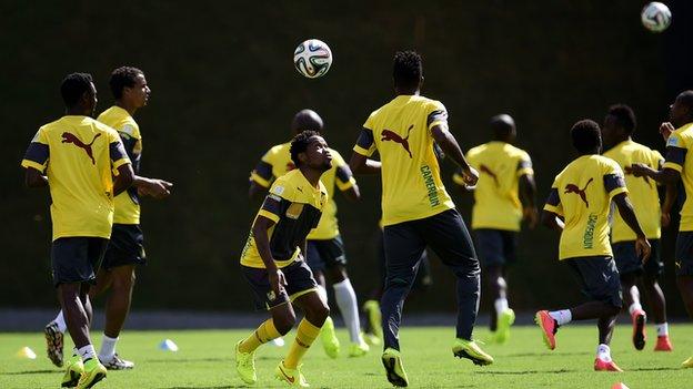 Cameroon in training