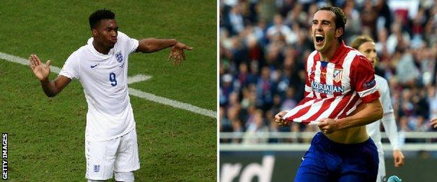 Daniel Sturridge and Diego Godin