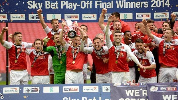 Fleetwood celebrate promotion