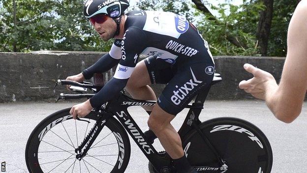 Britain's Mark Cavendish in action at the Tour of Switzerland