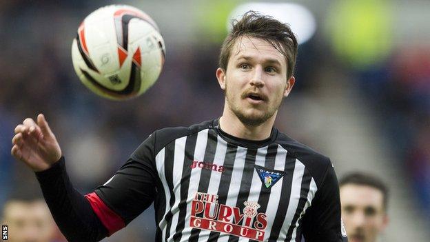 Callum Morris during his spell with Dunfermline