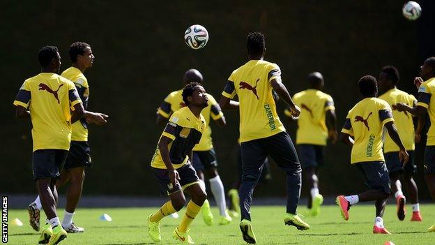 Cameroon in training