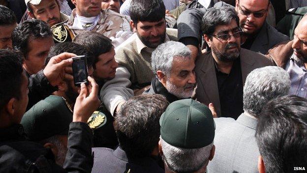 Brig Gen Qasem Soleimani pictured at funeral in Iran