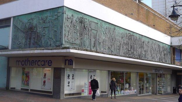 William Mitchell bronze relief sculpture in Bracknell