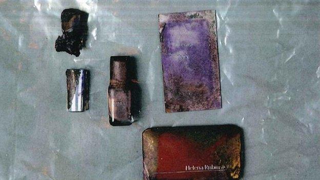 The contents of murder victim Elaine Doyle's bag