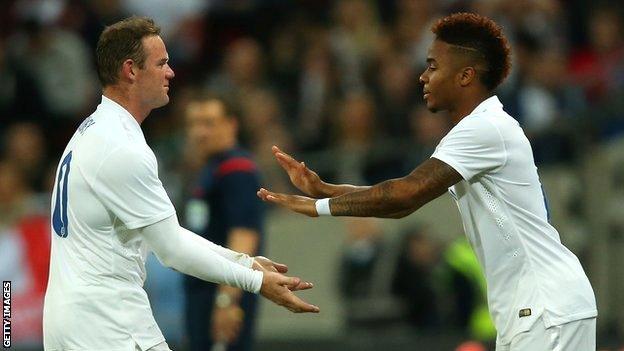 Wayne Rooney and Raheem Sterling