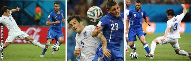 Leighton Baines in action against Italy